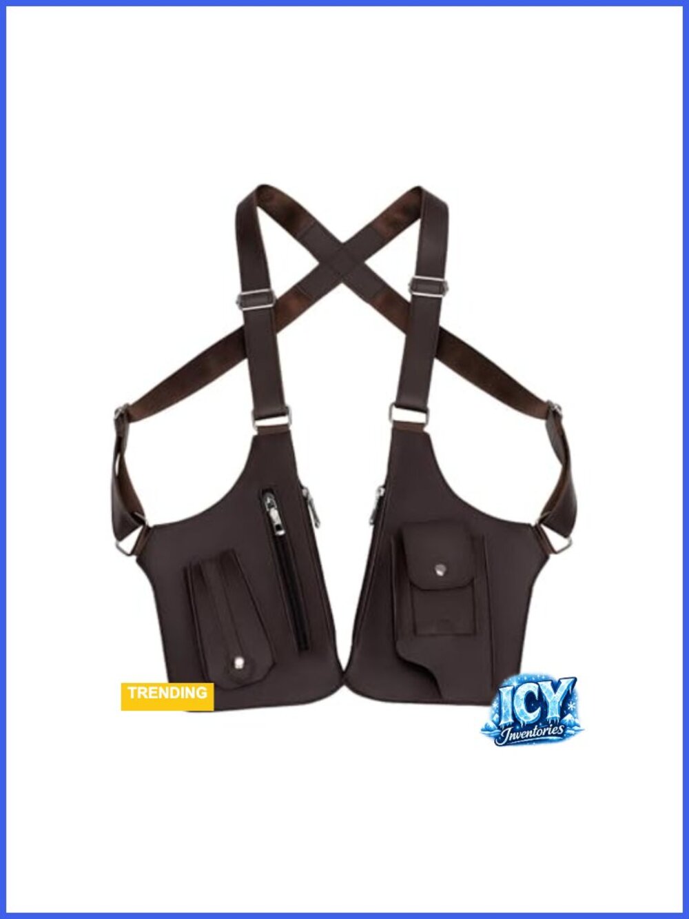 Waterproof PU Leather Adjustable Underarm Shoulder Holster Bag Multi-Pocket